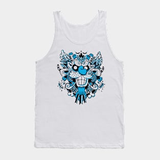 Blue Monster Design Tank Top